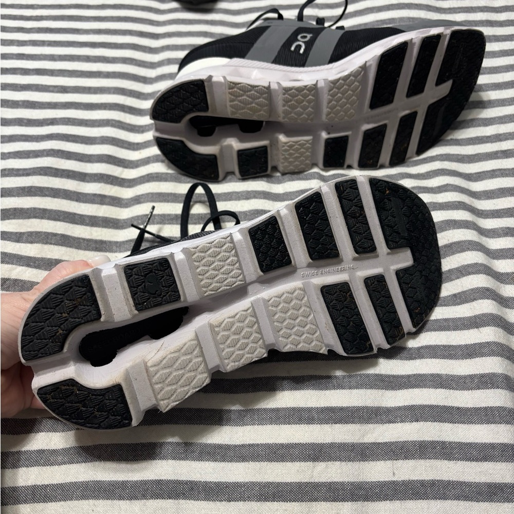 On Cloud Cloudrunner Charcoal and White Athletic Shoes - Picture 2 of 3
